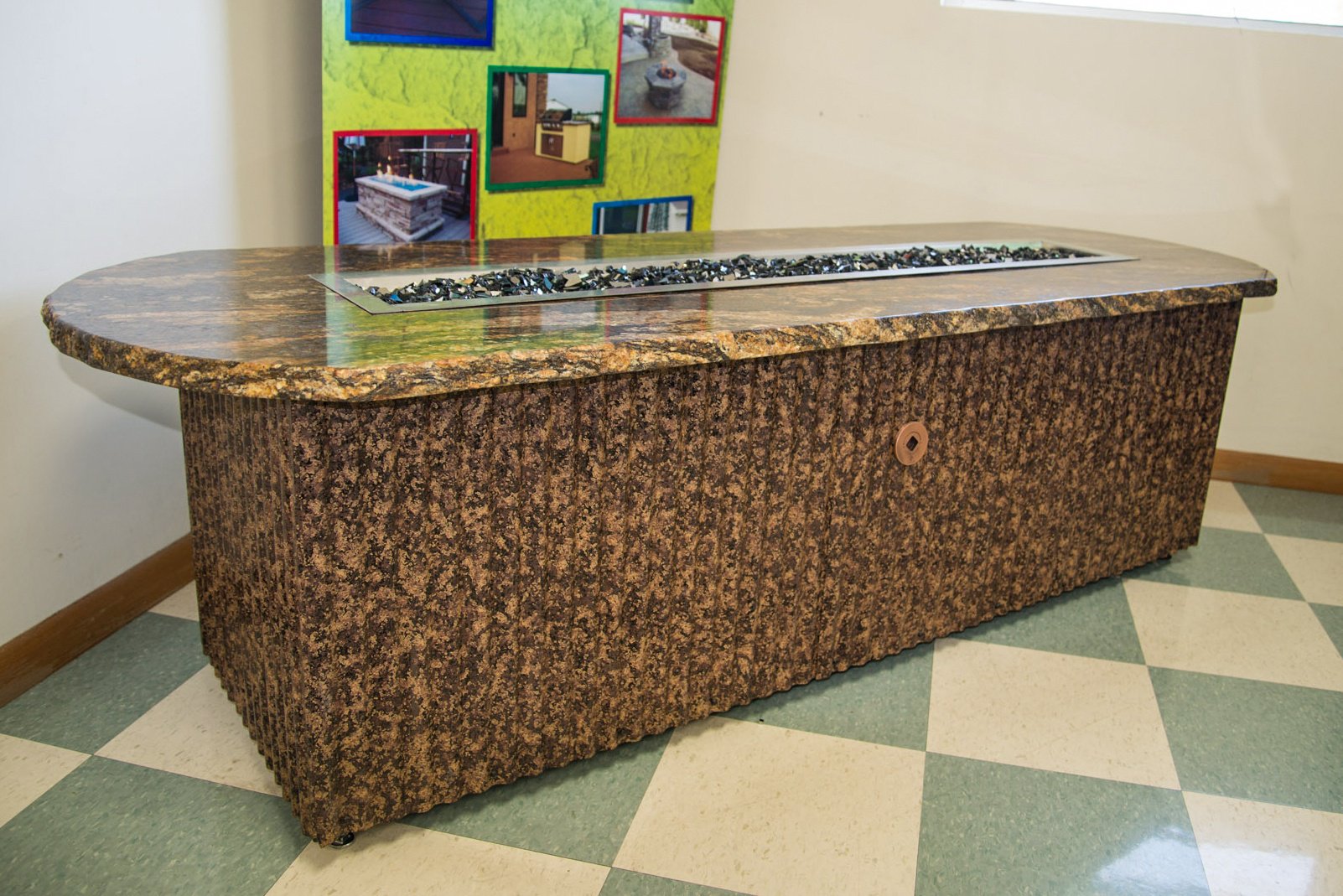 Cedar Bark Corrugated on Firepit